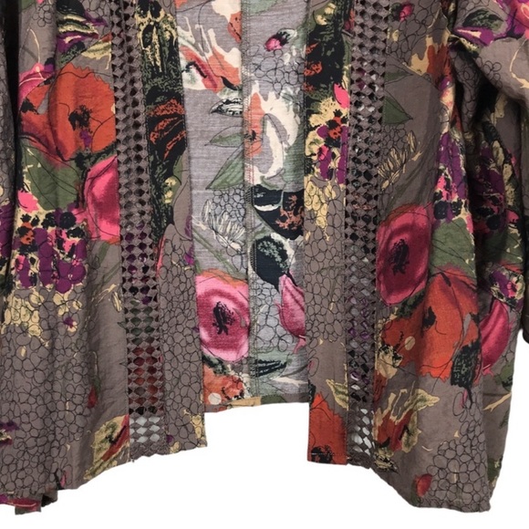 Soft surroundings tunic style open front cardigan size small - Picture 5 of 5